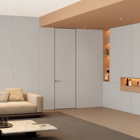 無框隱形門-山海+半山橡木